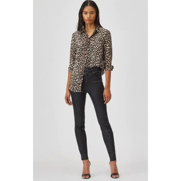 Equipment ~ Silk Slim Signature Long Sleeve Button Up Shirt Blouse - Picture 4 of 7